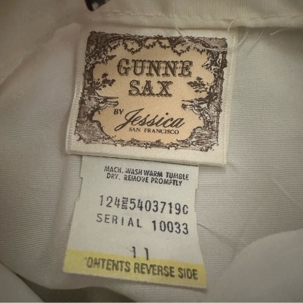 Gunne Sax By Jessica Vintage Label prairie dress sleeveless cotton floral 11 - Picture 4 of 14